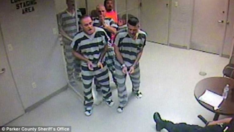 Prisoners are released to SAVE the life of an armed guard who suffered a heart attack